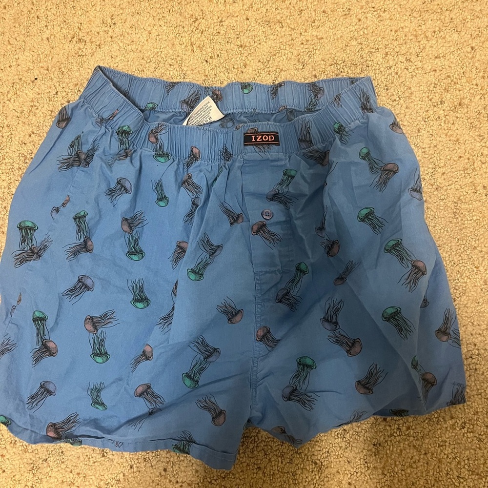 IZOD Blue Jellyfish Print Shorts